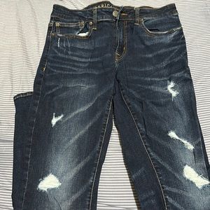 American Eagle Distressed Jeans Dark wash Skinny Jeans